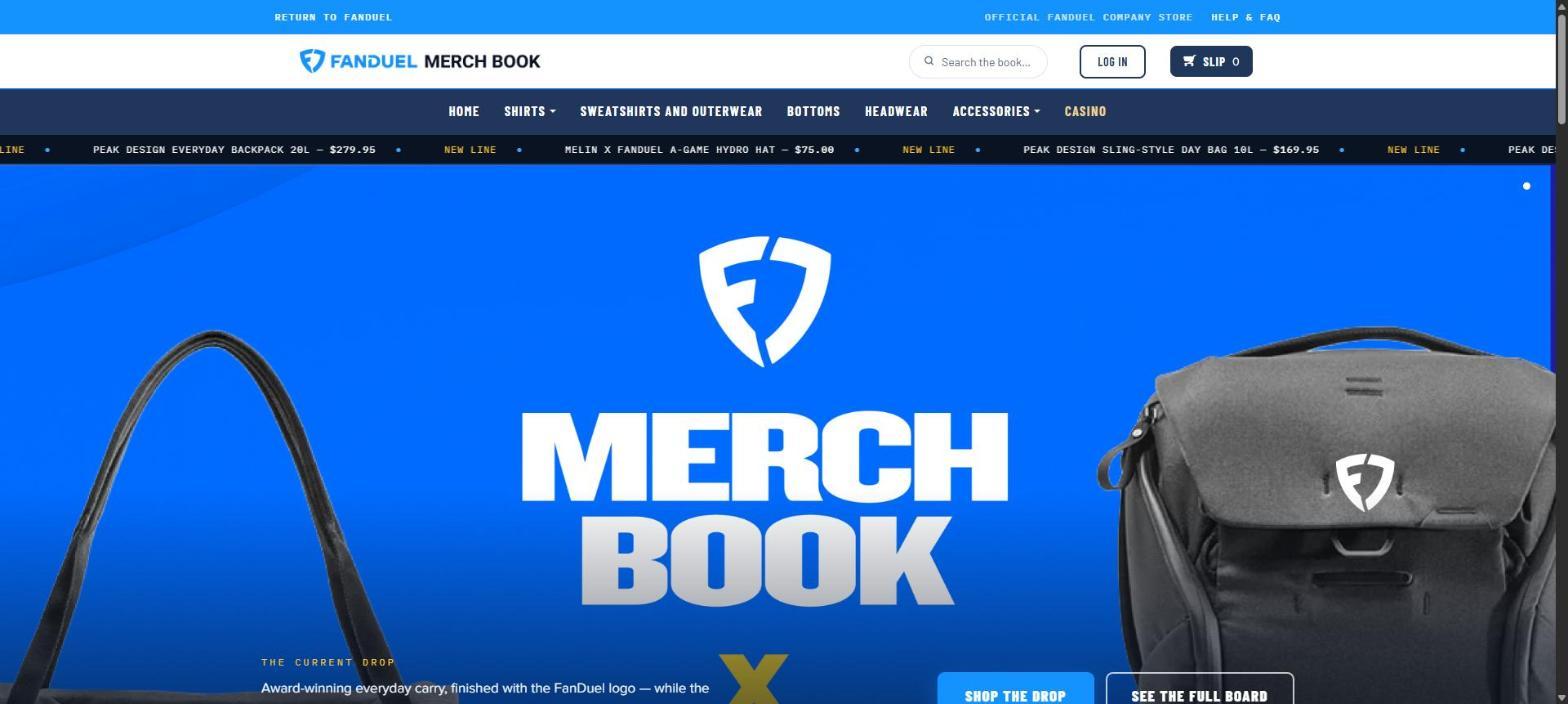 FanDuel company store homepage