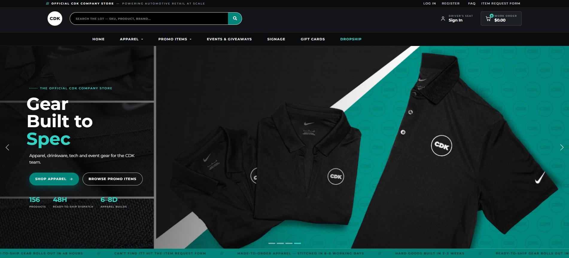 CDK Global company store homepage